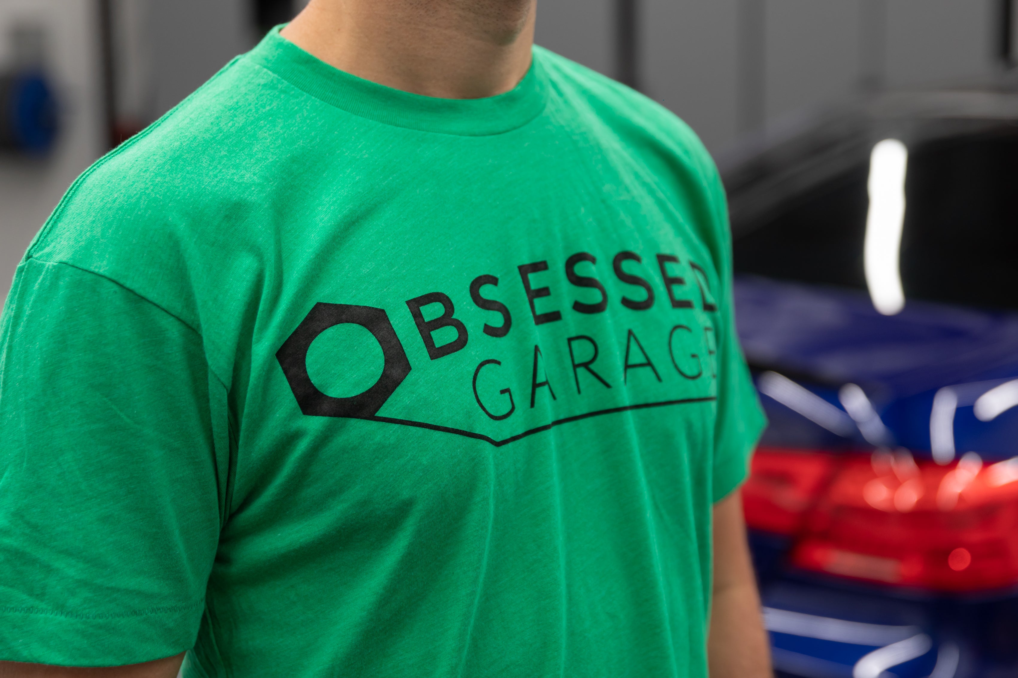 Obsessed Garage Logo T-Shirt - Premium Cotton Unisex Tee for Car Enthusiasts - Perfect for Car Shows, Meetups & Casual Wear