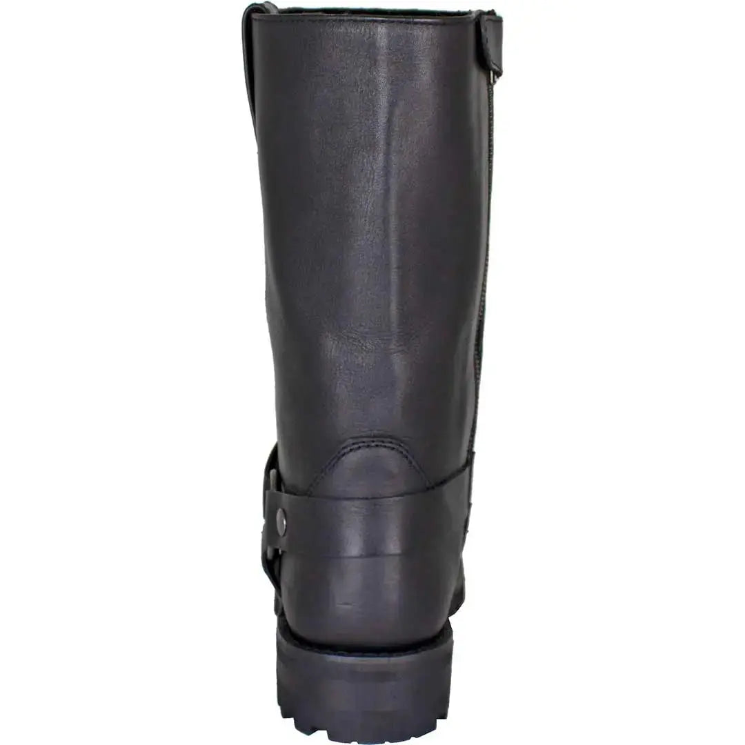 Open Road Men's Harness Motorcycle Boots - Durable Leather Biker Boots for Riding & Cruising - Perfect for Motorcycle Enthusiasts & Road Trips