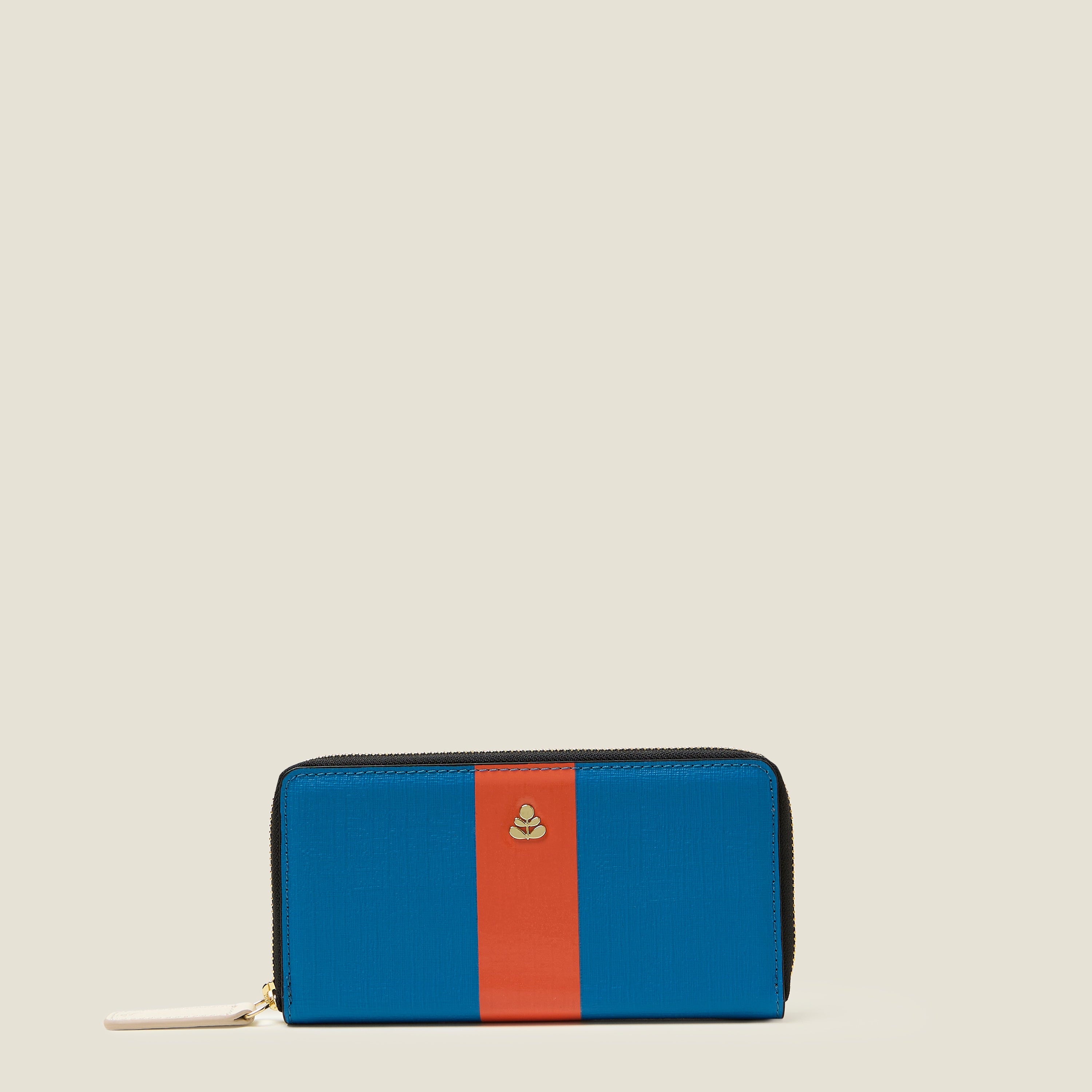 Forget Me Not Wallet - Color Block True Blue Design | Stylish & Secure RFID Blocking Wallet for Everyday Use | Perfect for Travel, Shopping & Daily Essentials
