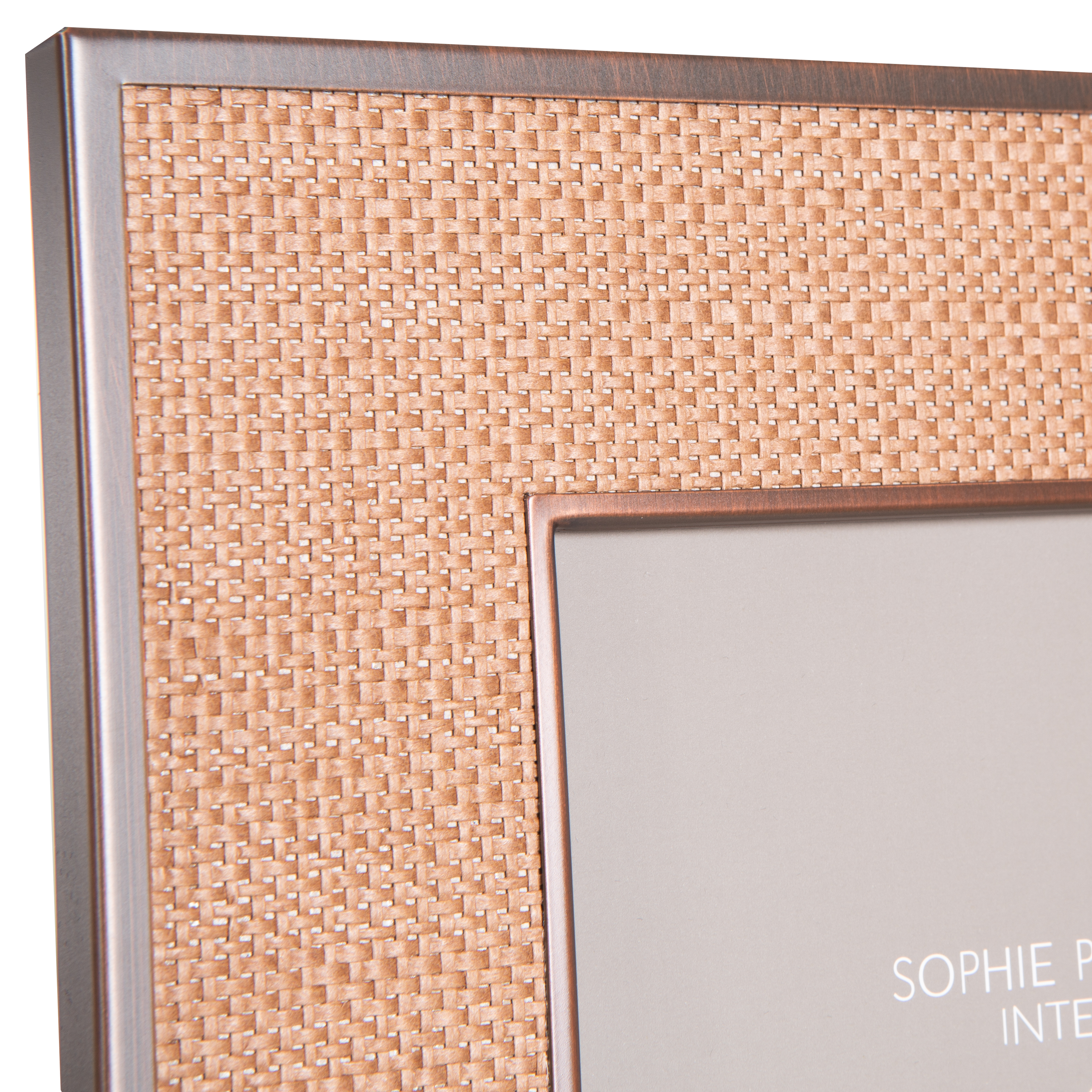 Natural Rattan Frame with Almond Finish - Elegant Home Decor for Living Room, Bedroom, or Patio