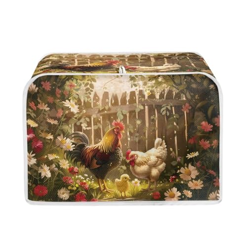Rooster and Hen Floral