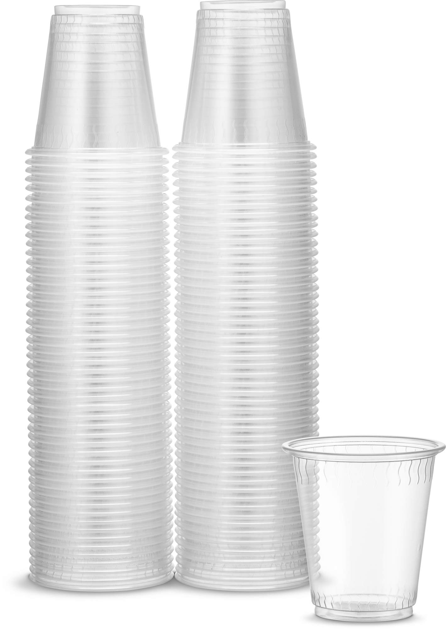 PLASTICPRO 3 oz Clear Plastic Disposable Drinking Cups - 400 Count Bulk Pack for Parties, Events, and Home Use