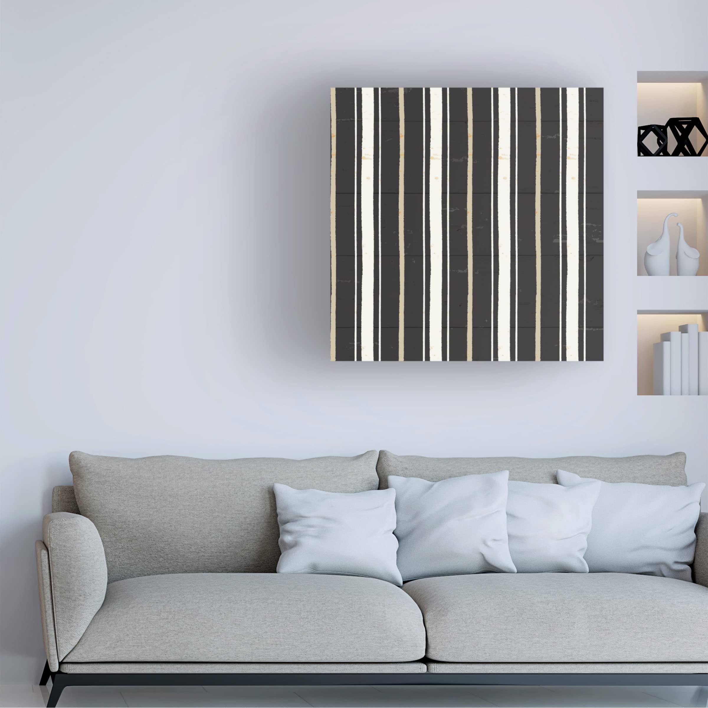 Jess Aiken 'Simple Signs Step 02B' Canvas Wall Art Print - Modern Abstract Painting for Living Room, Bedroom & Office Decor