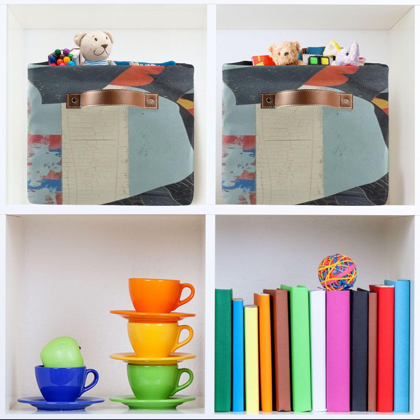 Large Fabric Storage Bins with Handles - Closet & Shelf Organizers for Clothes, Toys, Home Decor