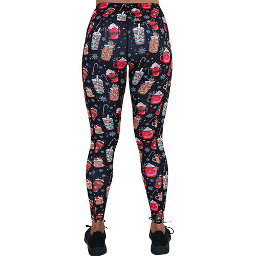 Treat Yo Self Leggings - High Waisted Yoga Pants for Women, Soft & Stretchy Workout Leggings - Perfect for Yoga, Gym, Running and Lounge Wear