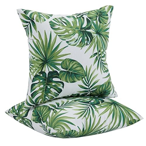 Waterproof Outdoor Pillow Covers Set of 2 - 18x18 Inch Decorative Throw Pillows for Patio, Couch, Sofa & Bedroom - Durable All-Weather Home Decor for Outdoor Furniture & Indoor Use - Perfect for Backyard, Poolside & Living Room Comfort
