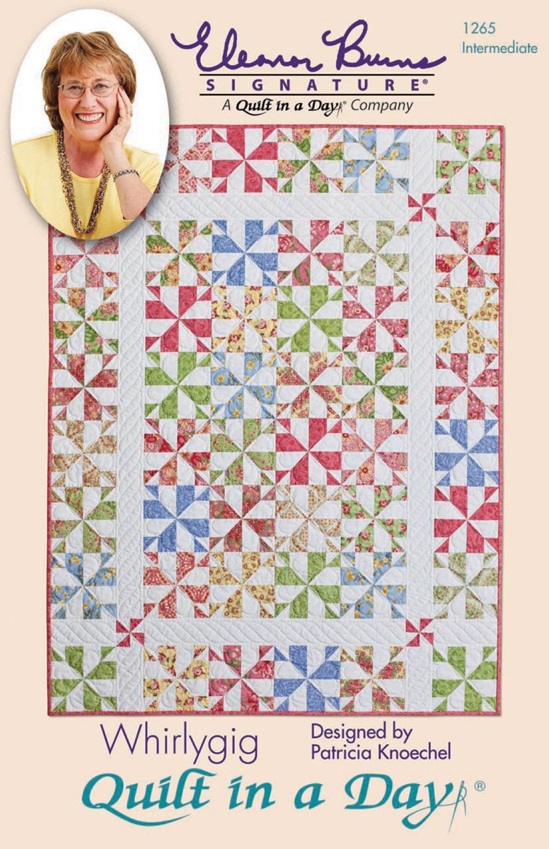 Eleanor Burns Whirligig Quilt Pattern - Easy DIY Quilt in a Day Kit for Beginners | Perfect for Bedroom Decor, Gift Ideas & Craft Projects