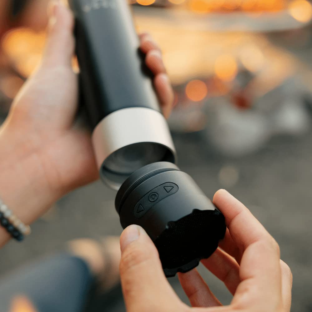 Premium Stainless Steel Insulated Flask with Weatherproof True Wireless Speaker - Double-Walled Vacuum Insulation, USB-C Rechargeable, Includes Charging Cord - Perfect for Camping, Hiking, Beach & Outdoor Adventures
