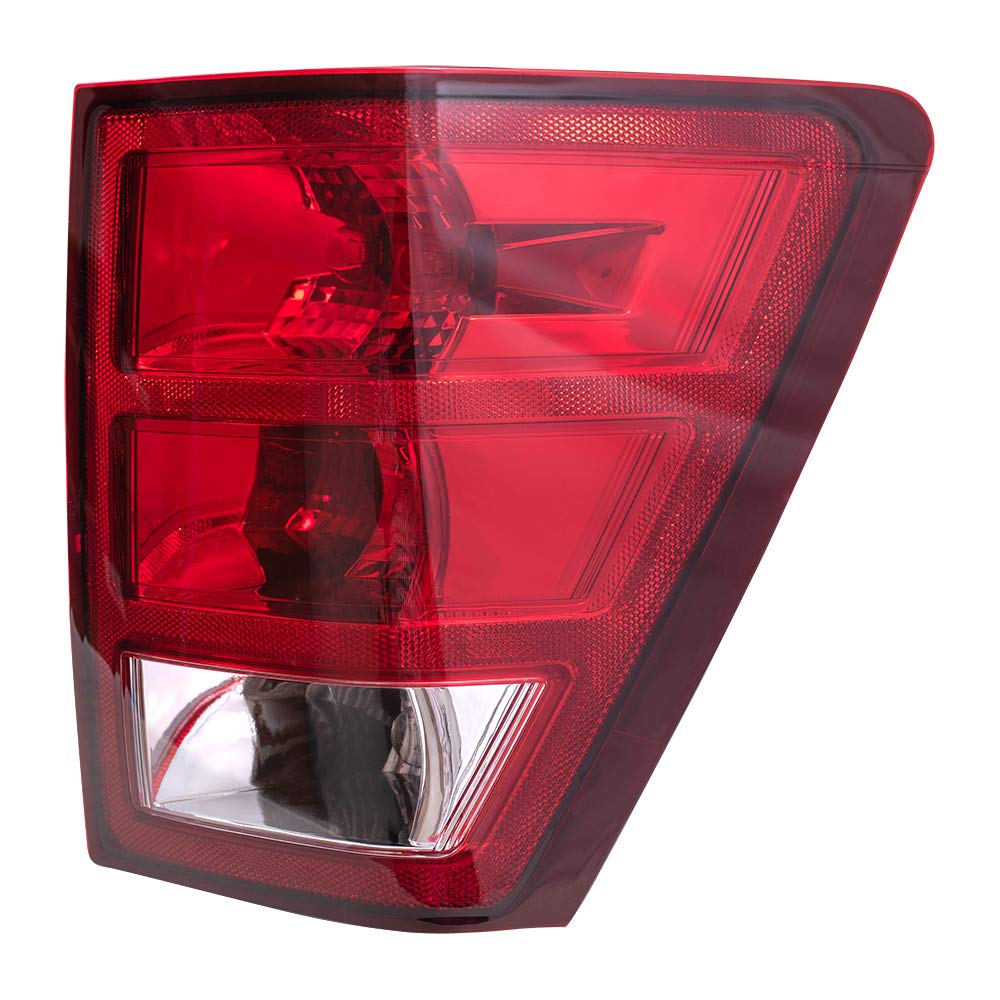 Brock Replacement Tail Light Set - Driver & Passenger Side with Bulb Sockets & Wiring Harness - Compatible with 2005-2006 Jeep Grand Cherokee (Part# 55156615AF, 55156614AF) - Easy DIY Installation for Headlight Restoration & Night Driving Safety