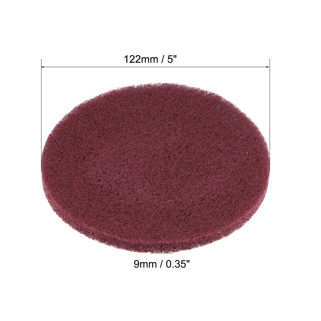 uxcell 5 Inch 400 Grit Power Drill Brush Tile Scrubber - Heavy Duty Scouring Pads for Grout Cleaning, Tile Restoration & Surface Prep (3 Pack) - Perfect for Bathroom, Kitchen & Outdoor Cleaning Projects