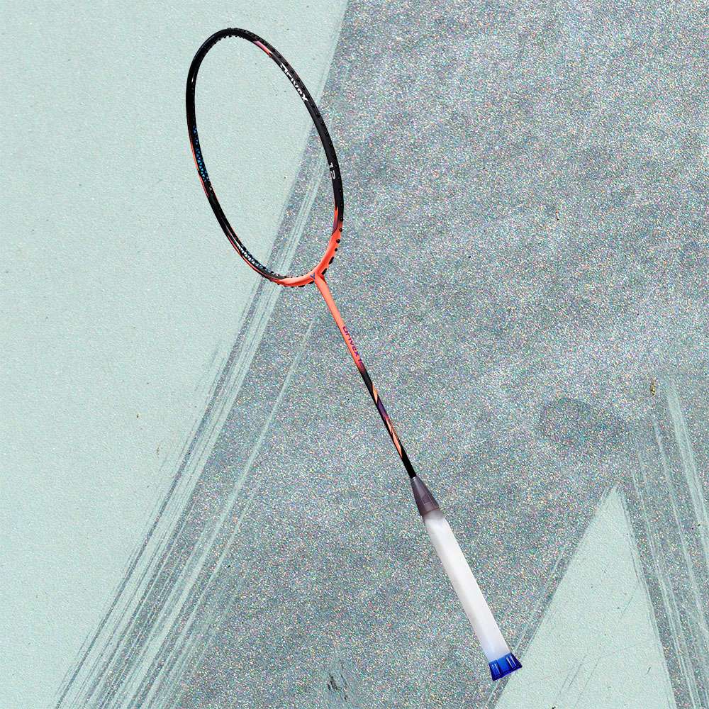 Victor DriveX 12 Unstrung Badminton Racket - Lightweight Carbon Fiber Badminton Racquet for Adults & Teens [Orange] - Perfect for Training, Competition & Recreational Play