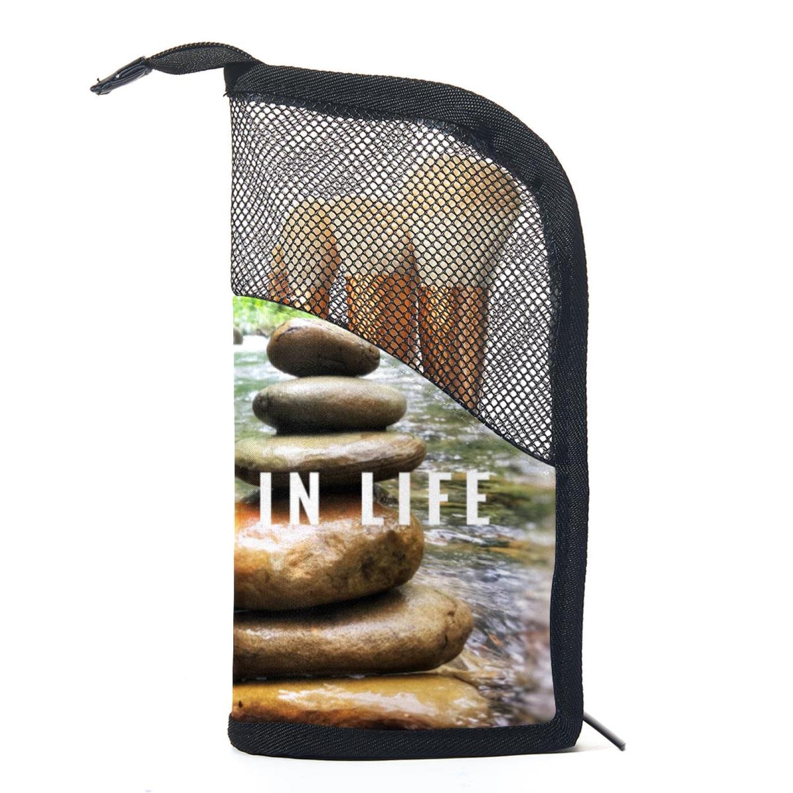 12-Piece Makeup Brush Organizer Bag with Motivational Quote - Portable Travel Cosmetic Brush Holder Case for Professional Makeup Artists & Beauty Enthusiasts - Perfect for Home, Salon, and On-the-Go Use