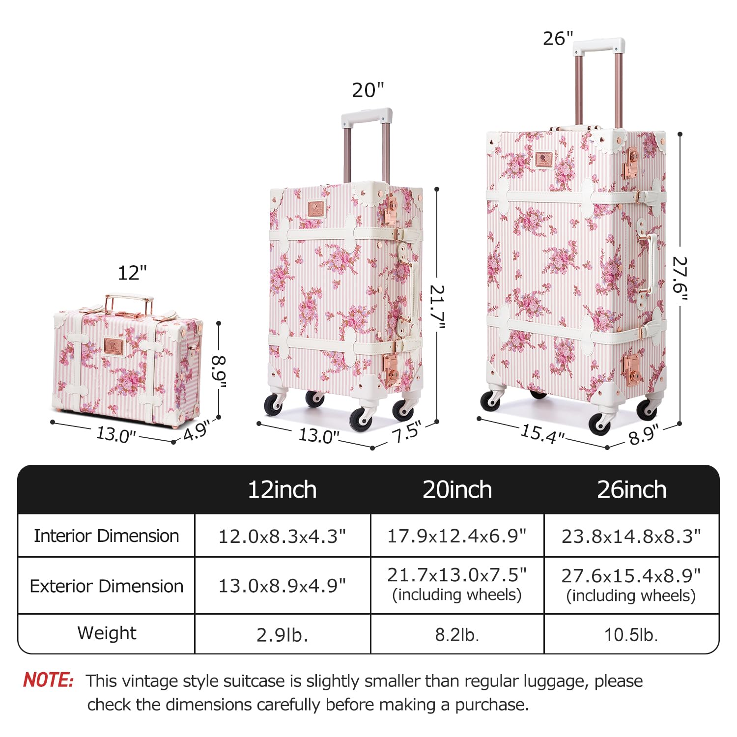 Vintage 2-Piece Suitcase Set - 26