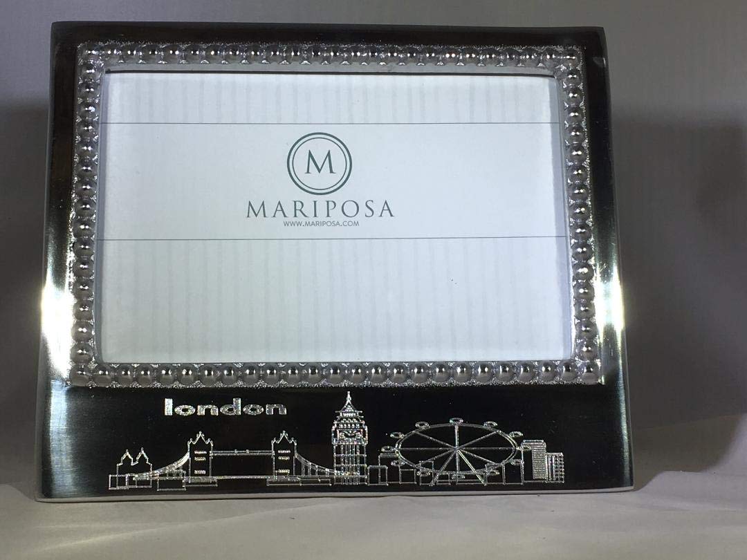 MARIPOSA 4X6 Beaded Horizontal Engraved London Big Ben Photo Frame - Perfect for Vacation Memories, Engagement Photos & Wedding Displays | Elegant Home Decor for Living Room, Bedroom or Office