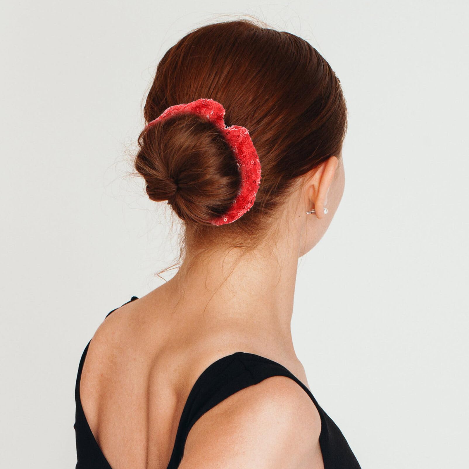 Luxshiny Christmas Hair Scrunchies 2 Pack - Shiny Sequin Elastic Hair Bands, Stretchy Ponytail Holders for Women & Girls - Perfect for Holiday Parties, Gift Giving & Festive Hairstyles