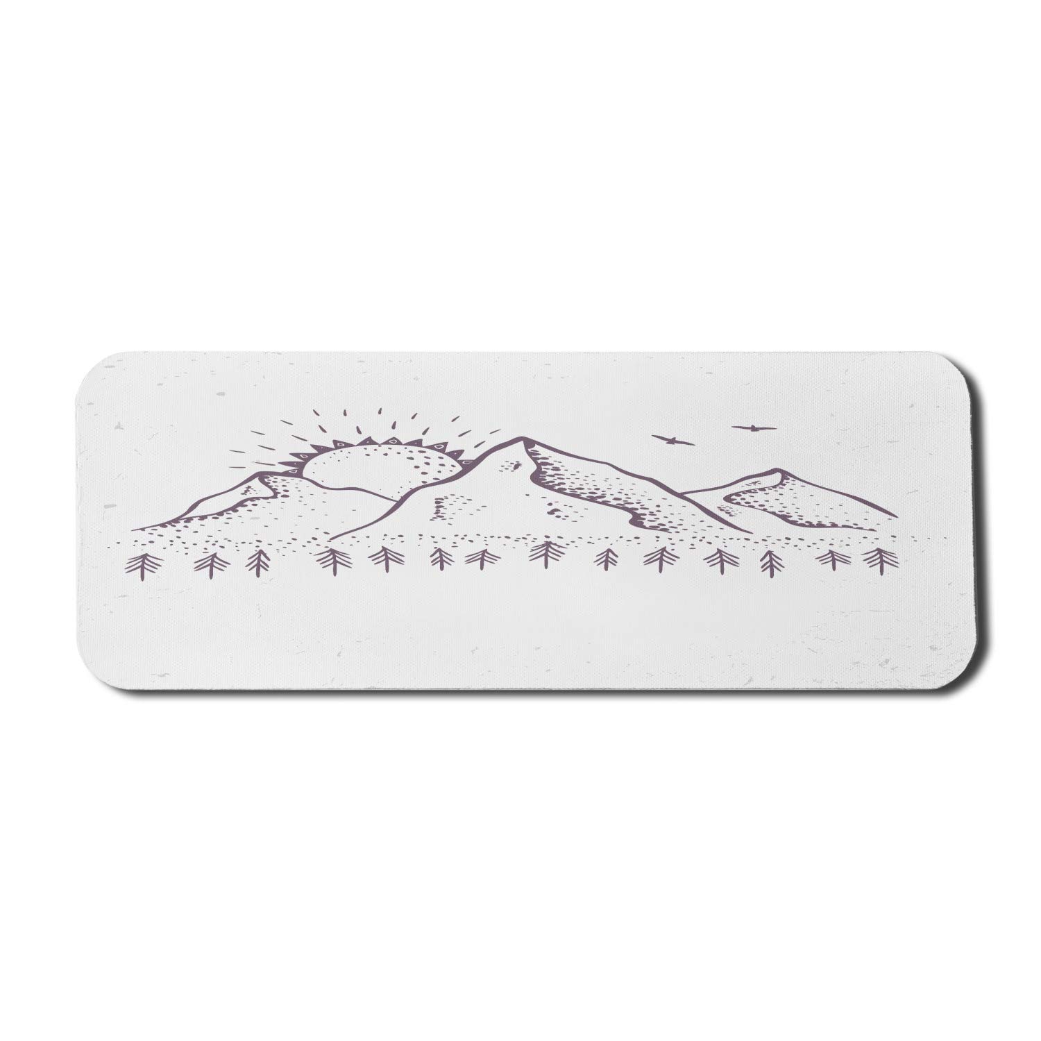 Ambesonne Sunset Mountain Computer Mouse Pad - Non-Slip Rubber Gaming Mousepad (31
