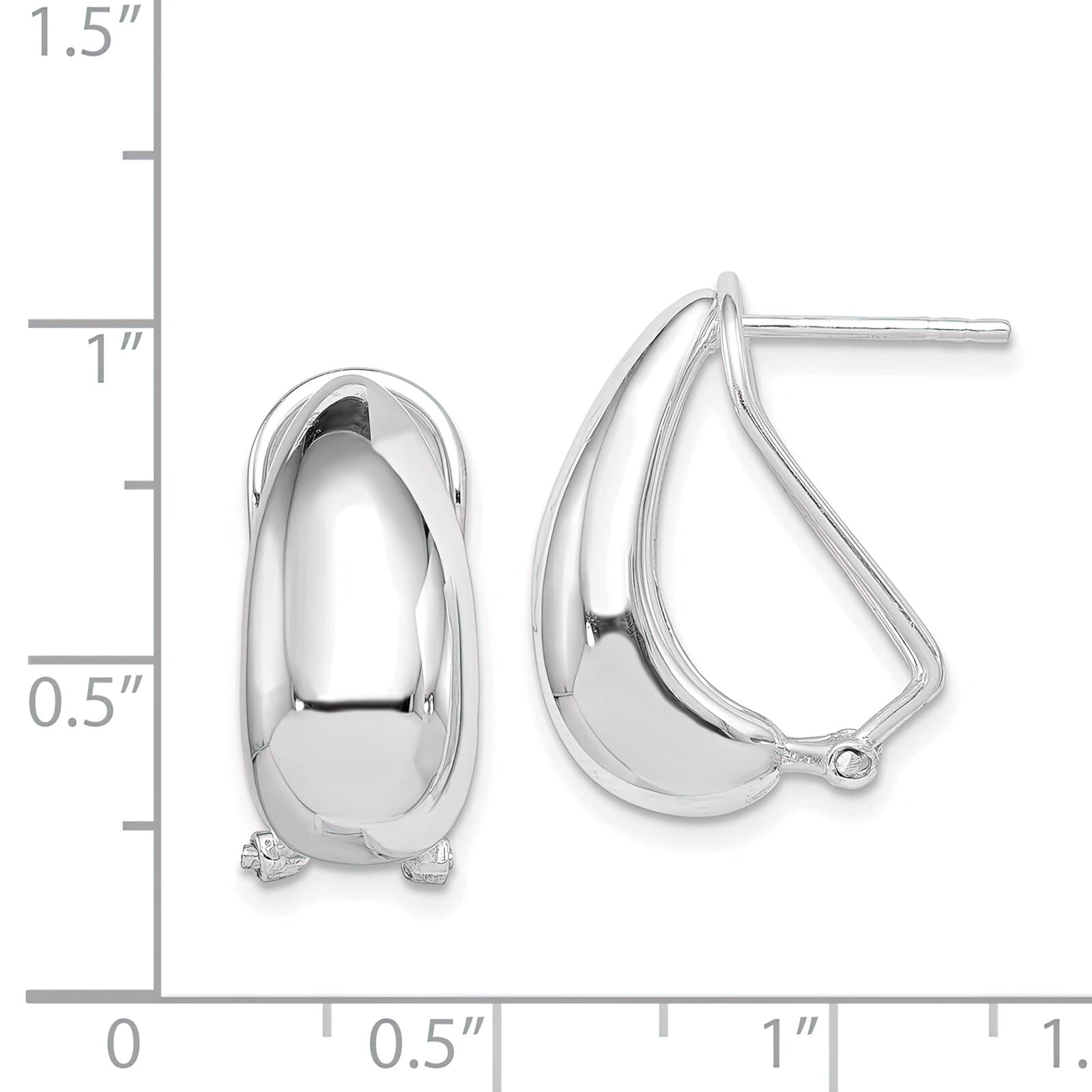 Clip On Teardrop Earrings for Women - 925 Sterling Silver Non-Pierced Jewelry - Perfect for Weddings, Parties & Special Occasions