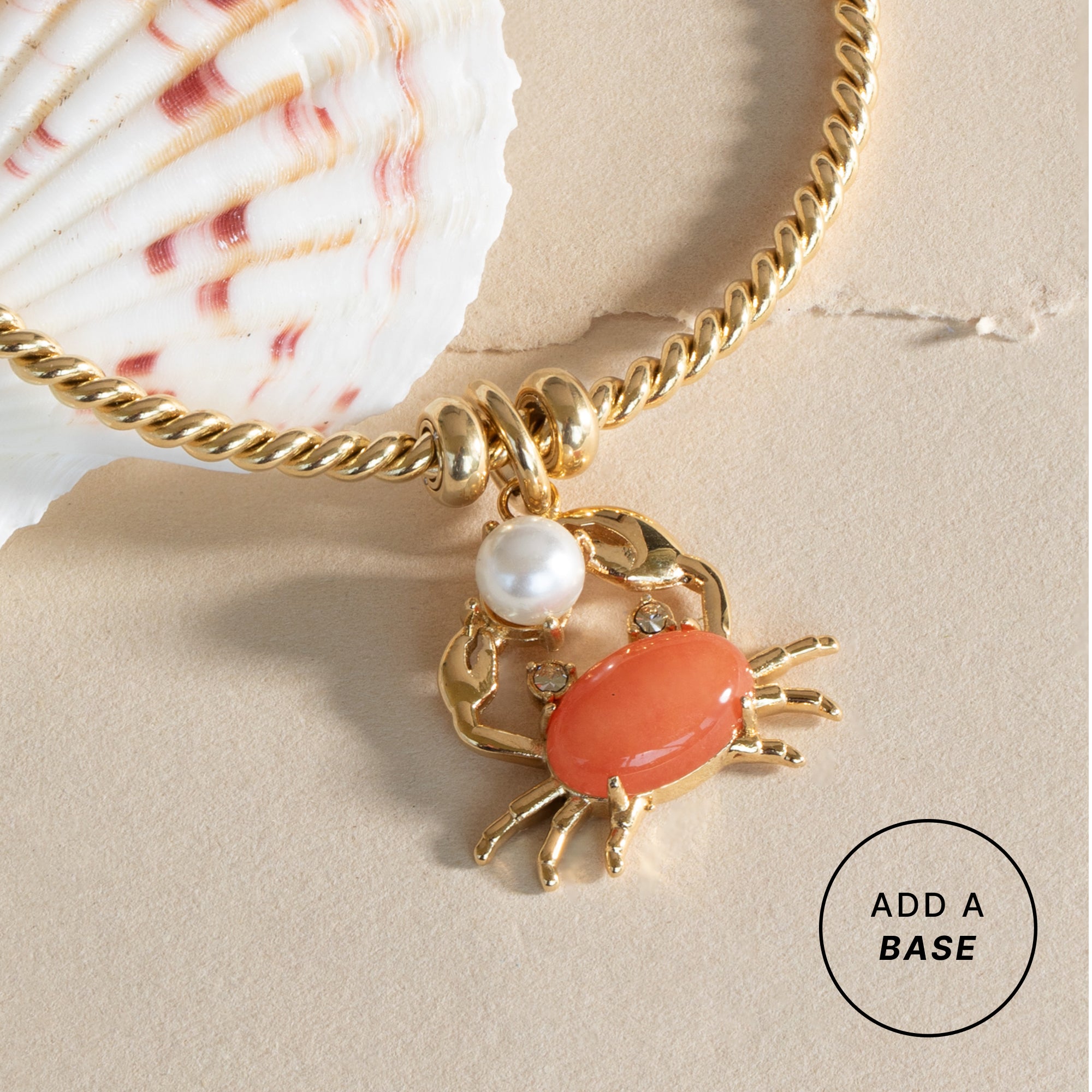 Crab Interchangeable Charm - Adjustable & Versatile Jewelry for Bracelets & Necklaces - Perfect for Beach, Summer & Ocean-Themed Outfits