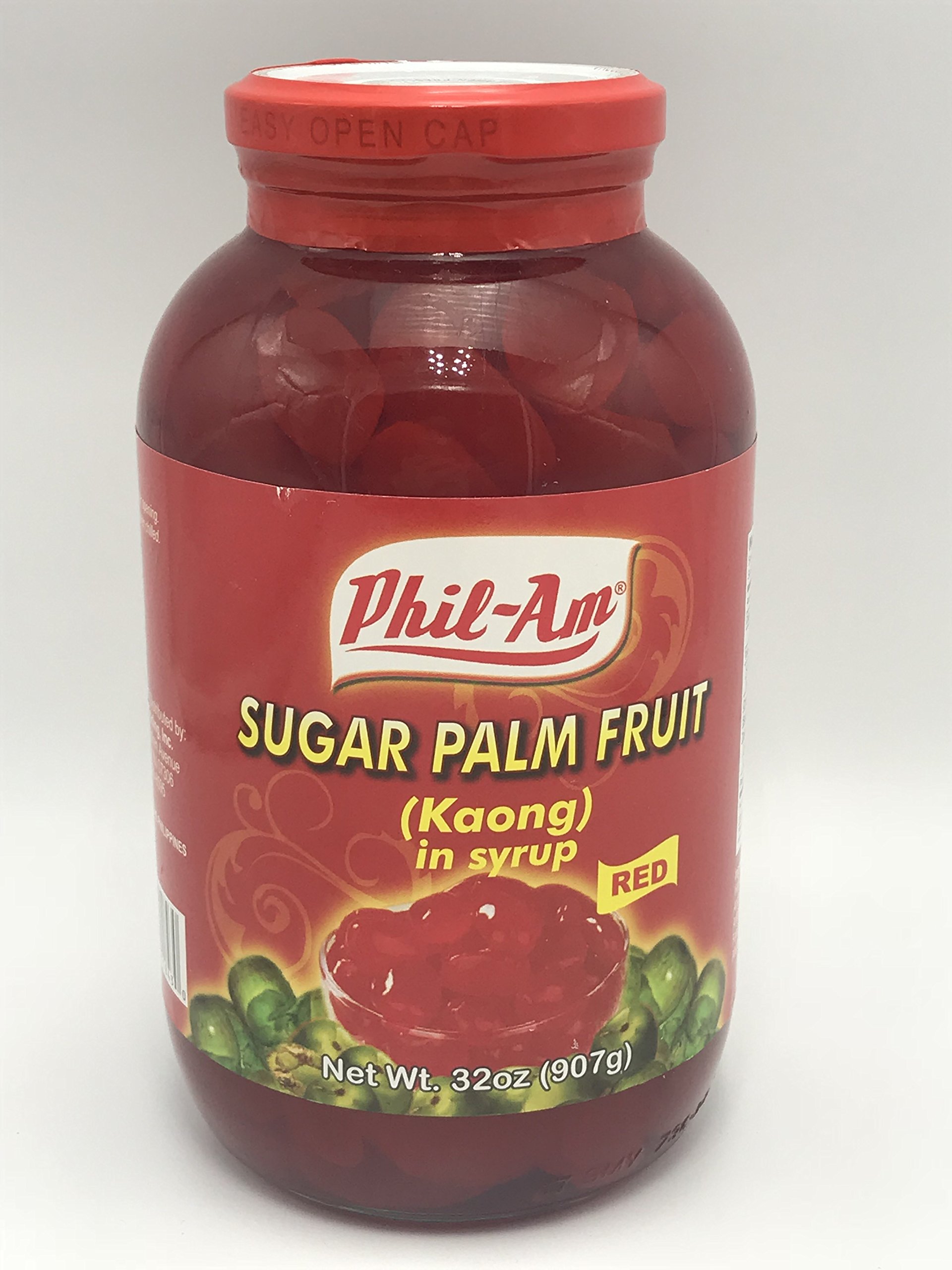 Premium Red Sugar Palm Fruit in Syrup (Kaong) - 2 Pack | Sweet Tropical Dessert Topping for Ice Cream, Yogurt & Salads