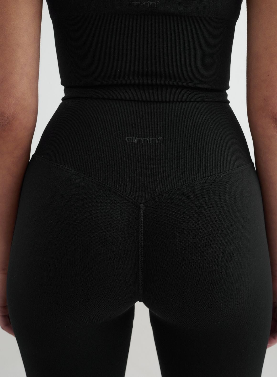 Black Shape Seamless Flare Tights for Women - High Waisted Yoga Pants with Bootcut Leggings for Workout, Dance & Everyday Wear