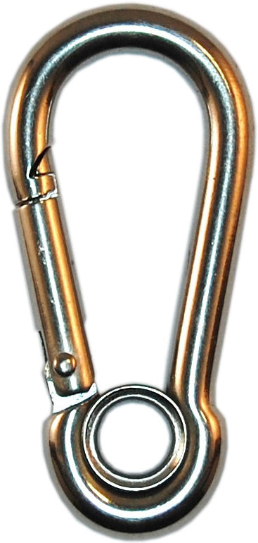 50mm Stainless Steel Carabiner Clip - Heavy Duty Durable Keychain Hook for Outdoor Gear, Hiking, Camping & Backpacking Accessories