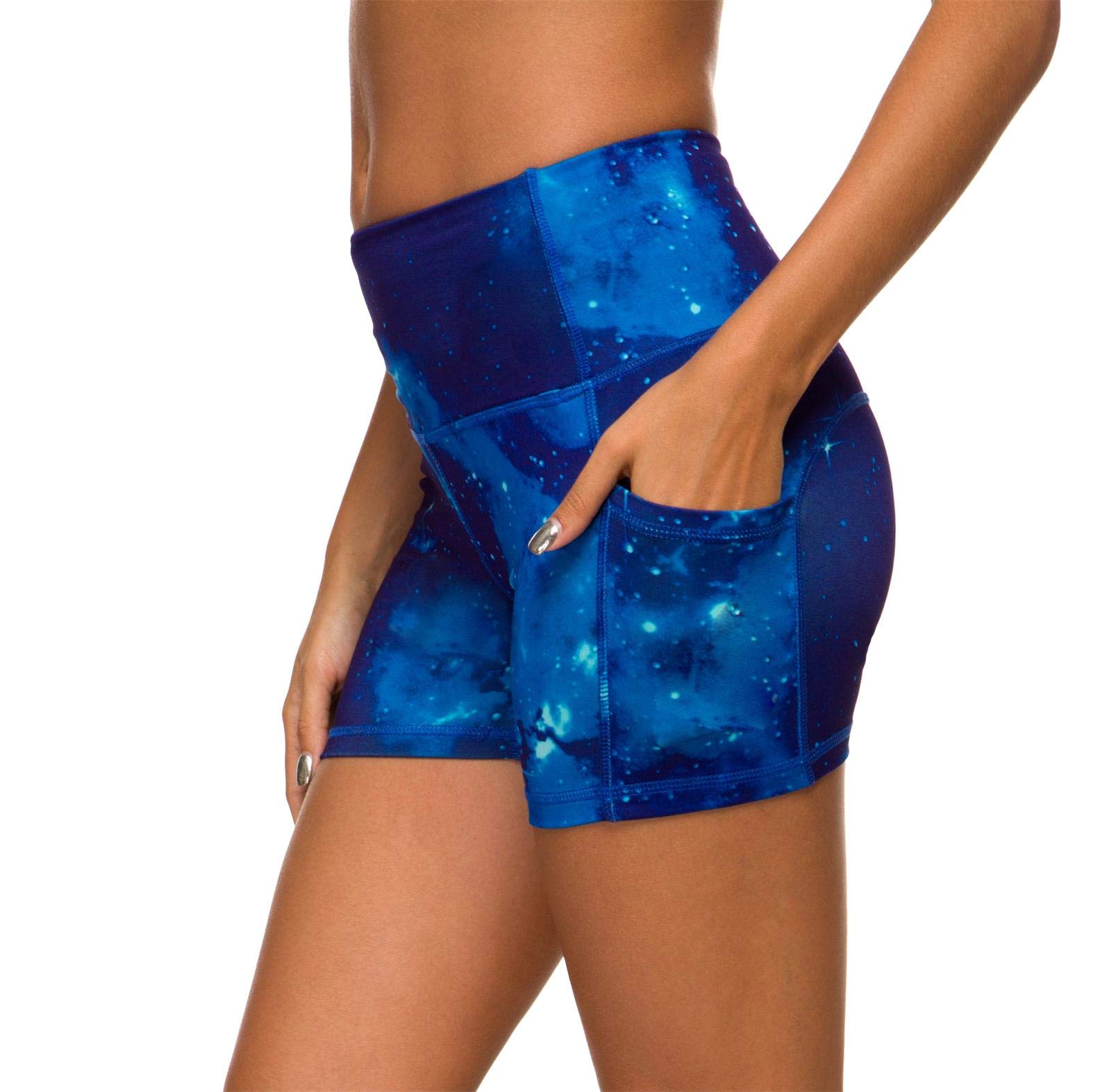 Munvot High Waist Women's Running Workout Tights Yoga Shorts with Pockets - Comfortable Athletic Leggings for Gym, Jogging & Yoga