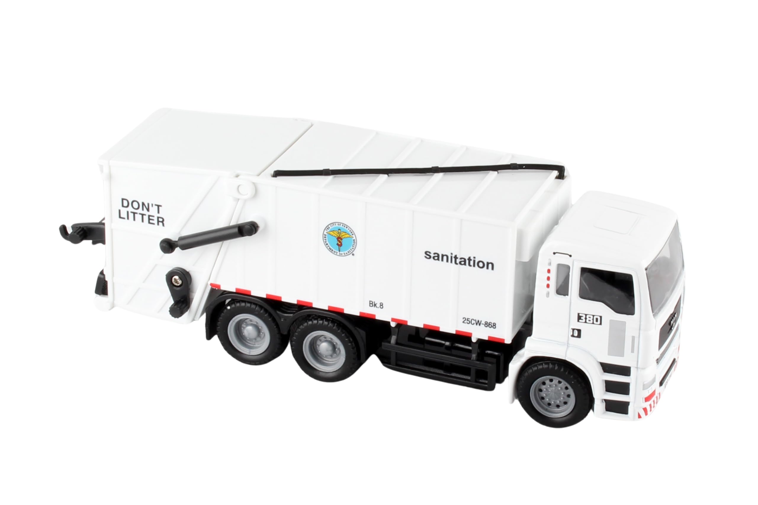 Daron New York City Sanitation Department Garbage Truck Toy - 1:64 Scale Die-Cast Replica with Working Parts - Perfect for Kids Play, Collectors & City-Themed Dioramas