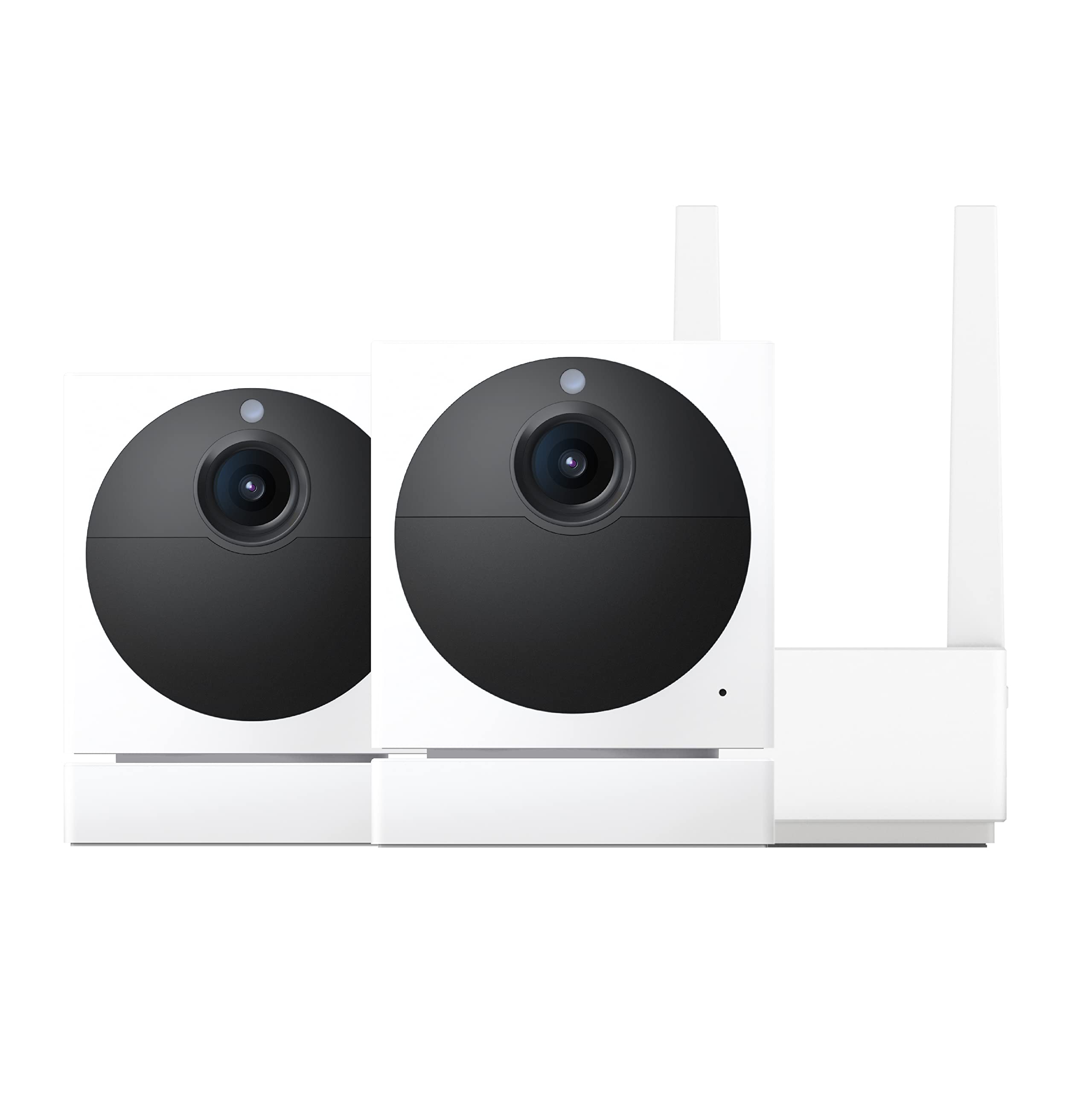 Wyze Cam Outdoor Starter Bundle v2 (Base Station + 2 Cameras) - 1080p HD Wire-Free Security Camera for Home, Indoor/Outdoor Use with Color Night Vision, 2-Way Audio, Alexa & Google Assistant Compatible - Perfect for Baby Monitoring, Pet Watching & Home Security