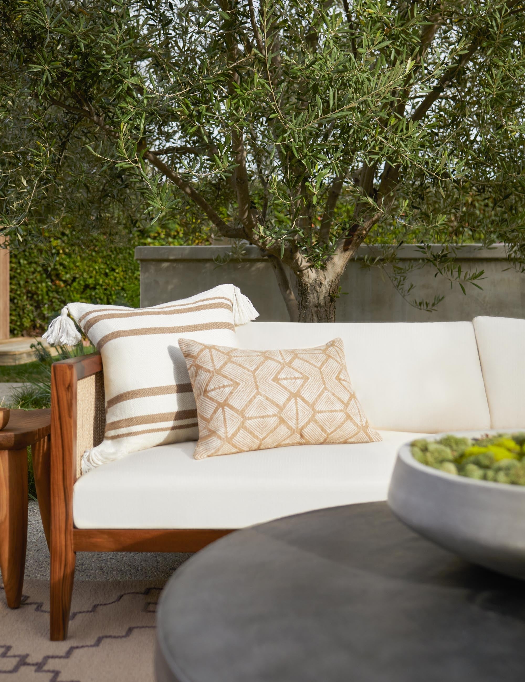 Bali Indoor/Outdoor Lumbar Pillow with Sunbrella Fabric - Waterproof & Fade-Resistant Cushion for Patio, Sofa & Bed - Perfect for Lulu and Georgia Home Decor