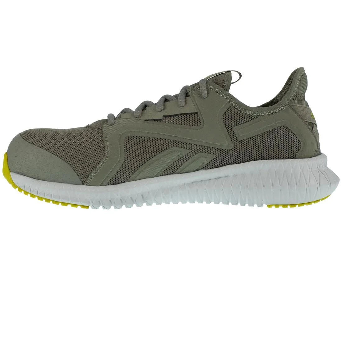 Flexagon 3.0 Composite Toe Athletic Work Shoes for Men - Lightweight Safety Shoes with Slip-Resistant Outsole, Lime/Gray - Perfect for Construction, Warehouse & Industrial Work