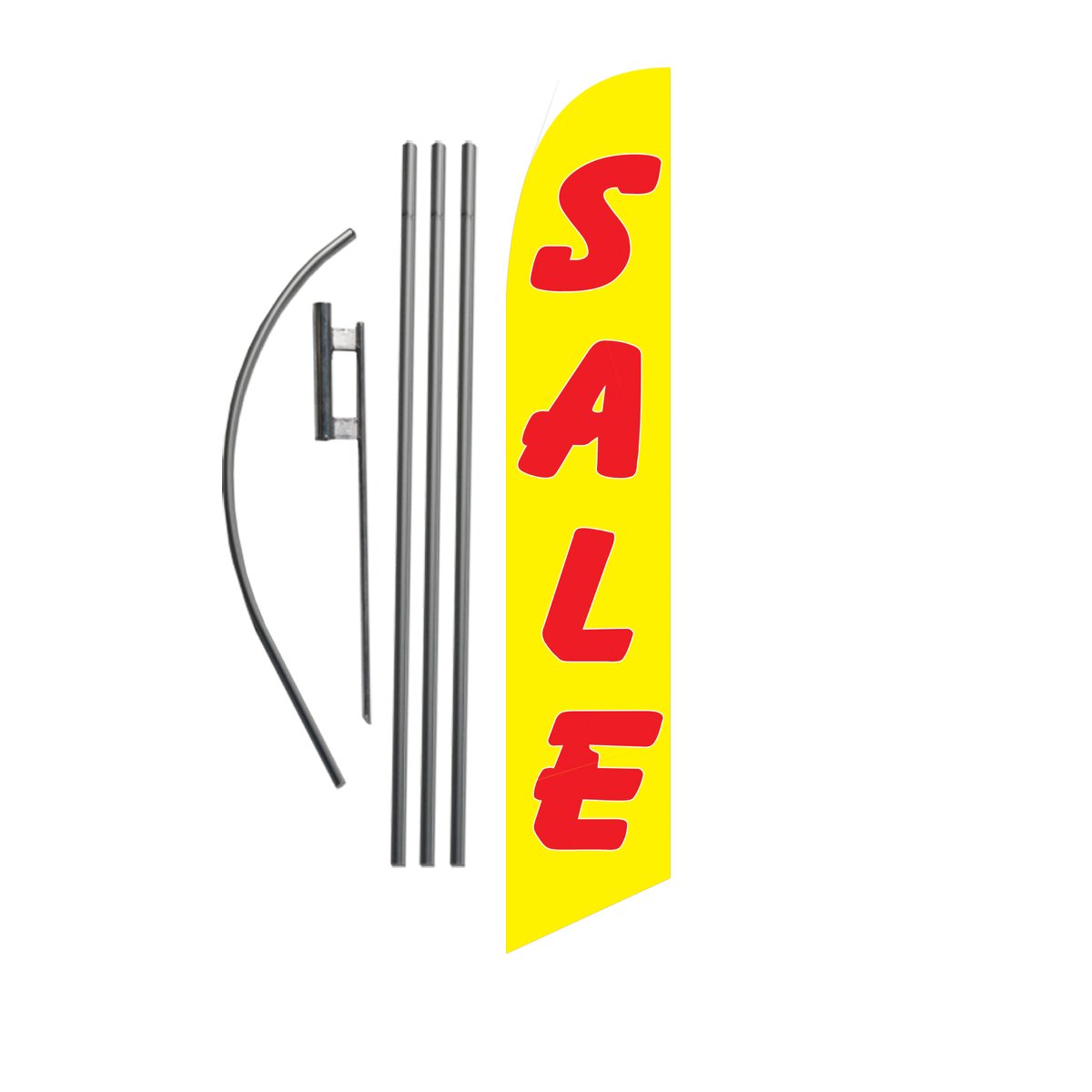 Feather Banner Flag with Pole Kit - Outdoor Advertising for Events & Sales