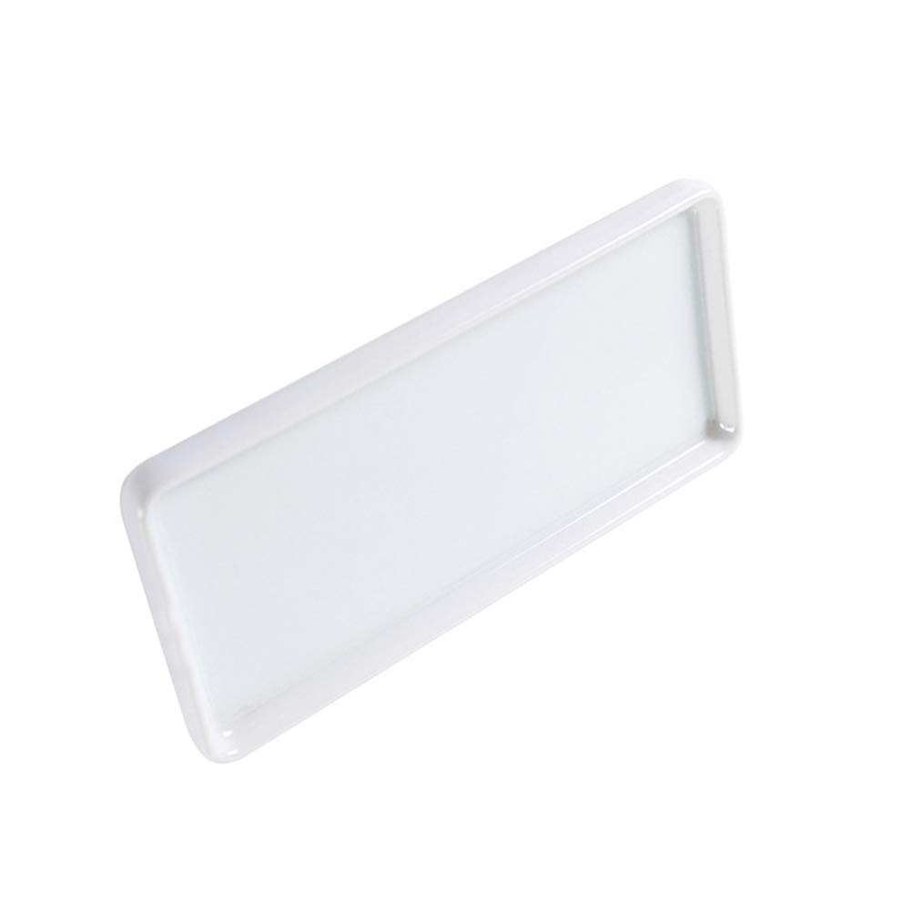 Operitacx Large White Porcelain Vanity Tray - Ceramic Bathroom Organizer for Jewelry, Toothbrush, Soap & Candle | Countertop Storage Dish for Makeup, Rings & Essentials | Perfect for Spa, Vanity & Home Decor