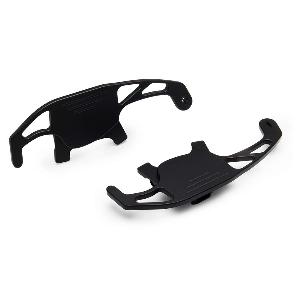 High-Quality Aluminum Paddle Shifters for VW Golf MK7 GTI R R-Line Scirocco (2014-2019) - Black Steering Wheel Shifter Extension - Enhance Driving Performance & Sporty Look
