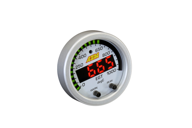 AEM X Series EGT Gauge 0-1800°F - High Accuracy Exhaust Gas Temperature Meter for Performance Cars, Racing & Diesel Trucks