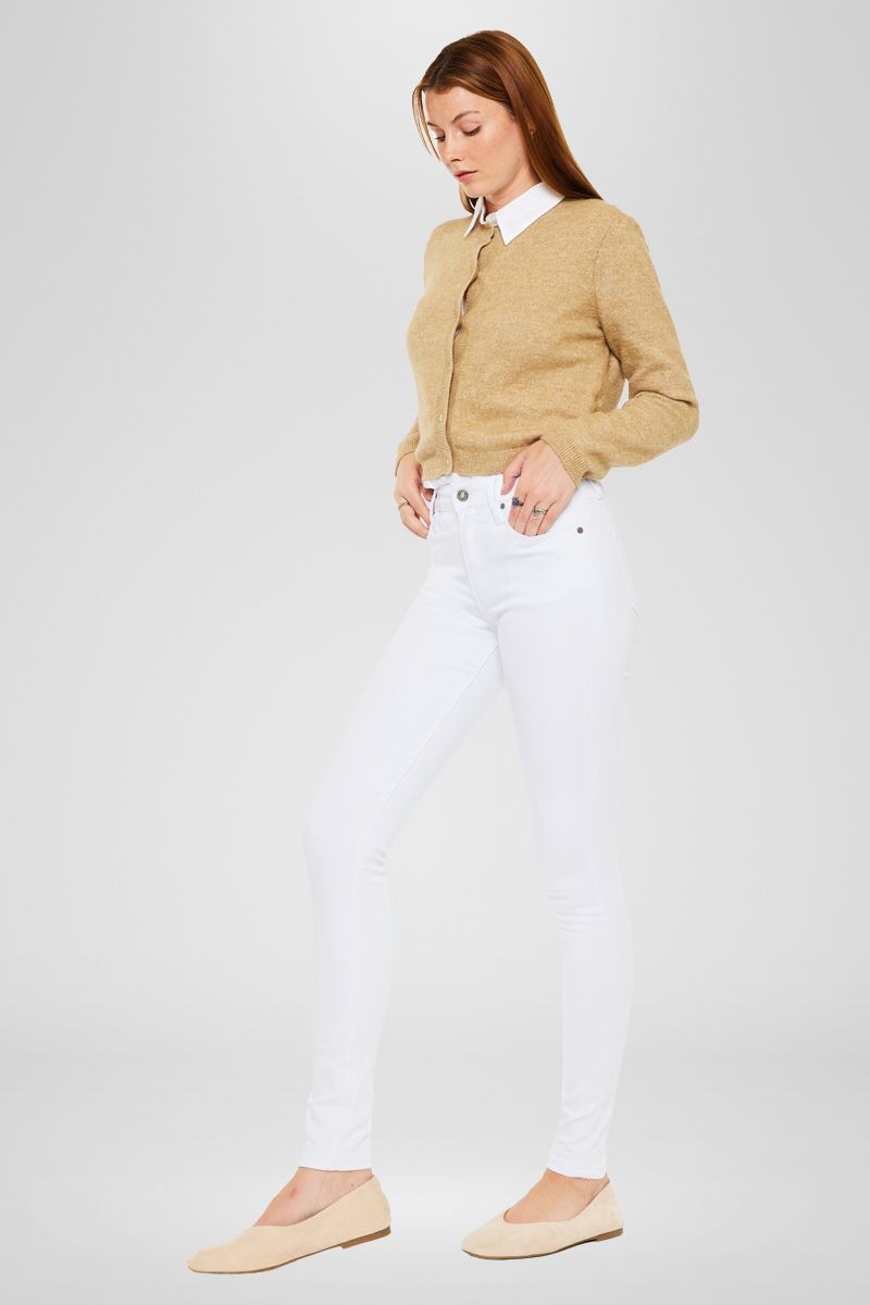 Alabaster High Rise Super Skinny Jeans for Women - Stretch Denim Pants with Tummy Control - Perfect for Casual Wear, Night Out & Everyday Fashion
