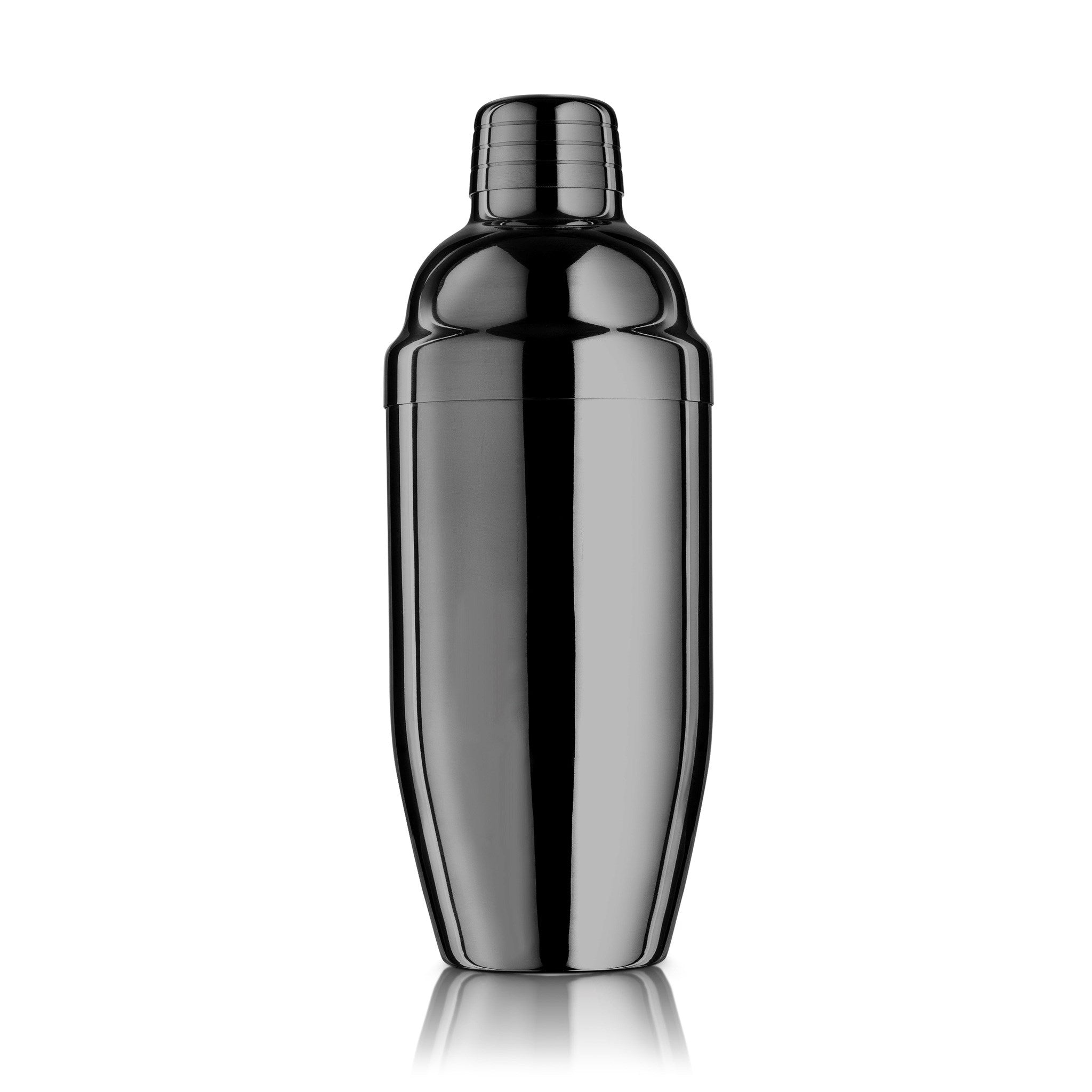 Premium Double Wall Stainless Steel Cocktail Shaker Set - 18oz Black Chrome Bar Tool for Mixing Martinis, Margaritas & Cold Drinks - Perfect for Home Bars, Parties & Professional Bartenders