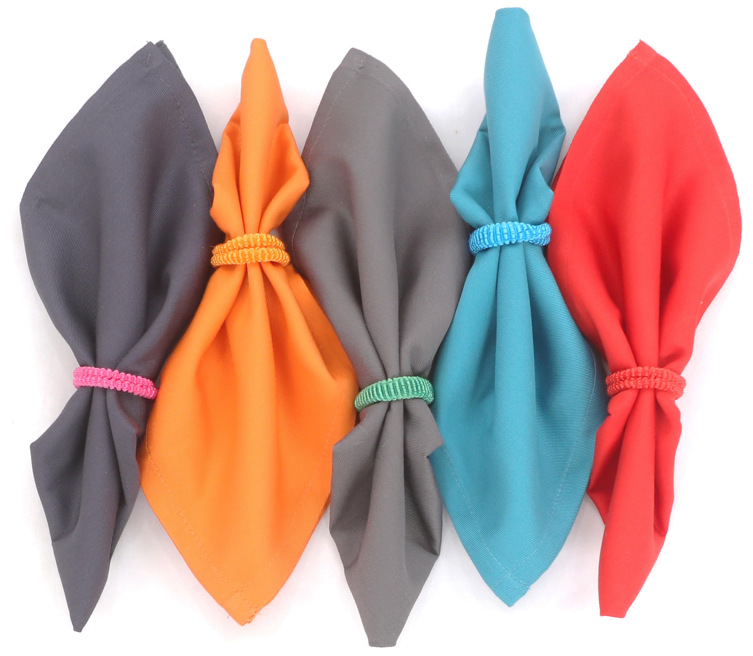 Premium 24-Pack Ruvanti 18x18 Inch Washable Cotton Blend Cloth Napkins - Soft, Durable & Highly Absorbent for Christmas, Weddings, Restaurants & Dinner Parties - Multi Color Table Linens for Elegant Dining & Special Occasions