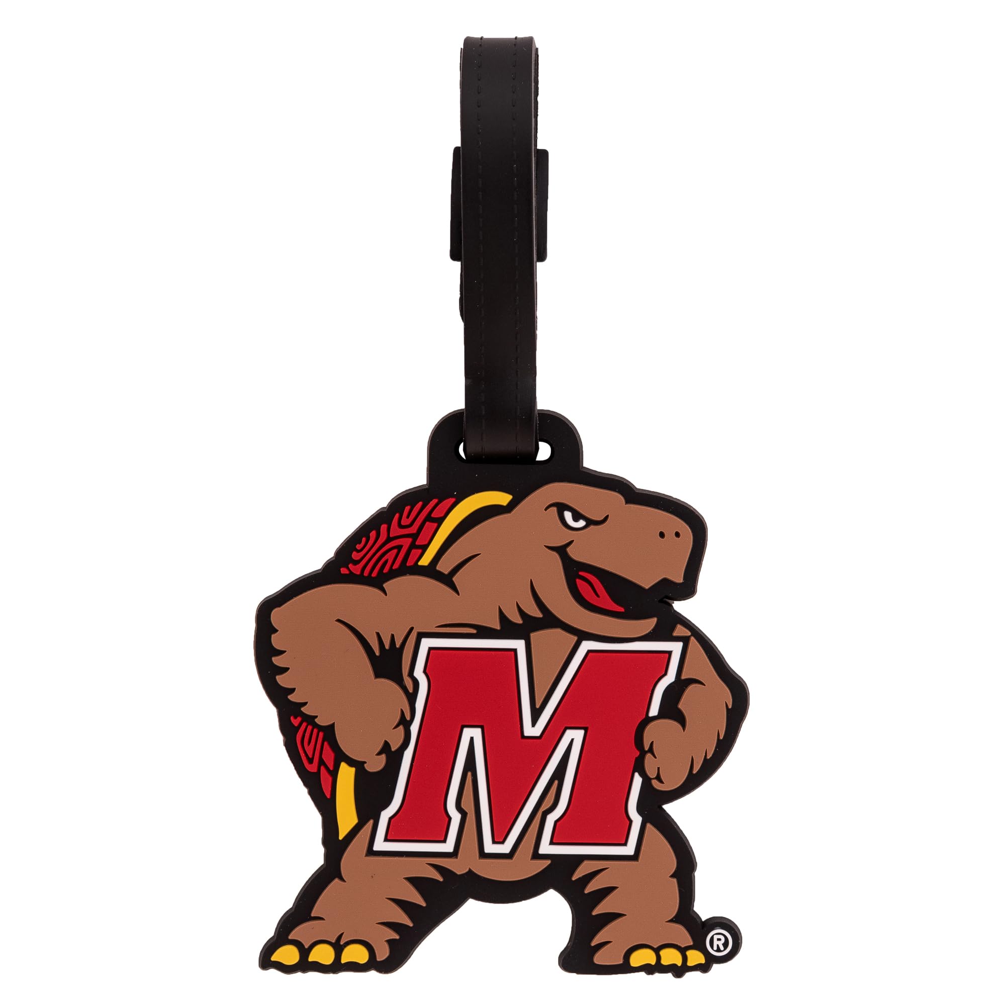 UMD Terrapins Luggage Tag - Durable PVC Travel ID Label for Bags & Backpacks - University of Maryland Desert Cactus Design - Perfect for College Travel, Campus Tours & Alumni Trips