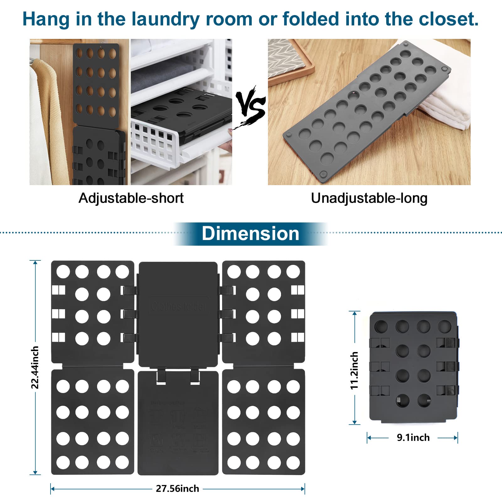 Best Shirt Folding Board - Durable Plastic Laundry Folder for T-Shirts & Clothes - Perfect for Travel, Home Organization & Wardrobe Storage