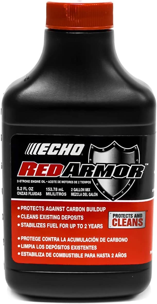 Genuine OEM Red Armor 2-Cycle Engine Oil - 2 Gallon Mix 50:1 (5.2oz) - Compatible with Echo Chainsaws, Trimmers & Outdoor Power Tools - Ideal for Landscaping, Forestry & Yard Maintenance