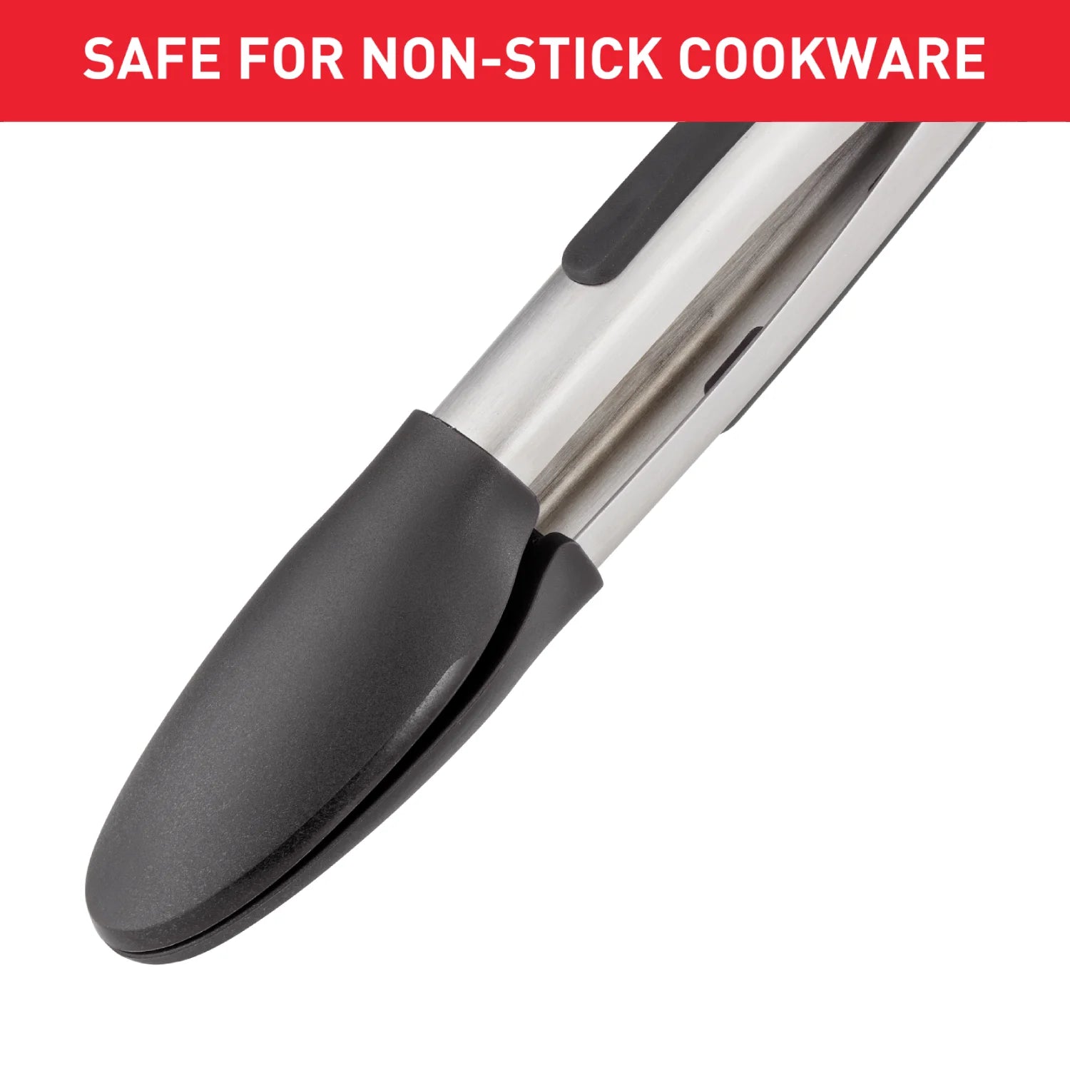 Tefal Ingenio K1182004 Stainless Steel Nylon Tipped Kitchen Tongs - Perfect for Grilling, Serving, and Cooking with Non-Scratch Protection