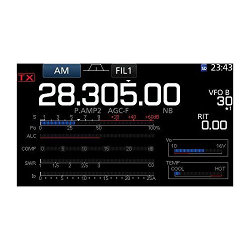 ICOM IC-7300 02 Direct Sampling Shortwave Radio - Black | Professional HF/SSB/CW Amateur Ham Radio Transceiver for Home, Field & Emergency Communication