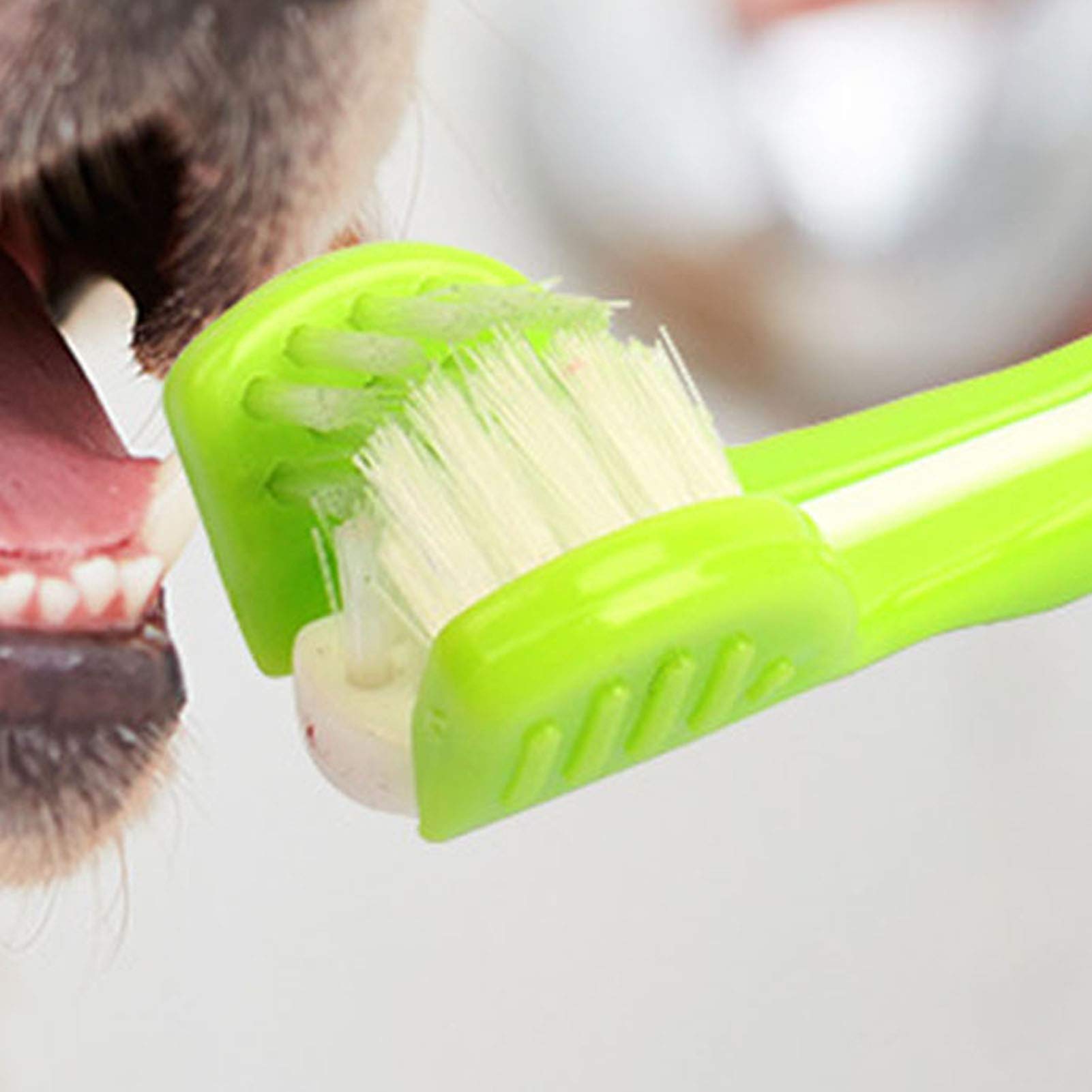 360 Degree Dog Toothbrush - 3-in-1 Dental Cleaning Tool for Dogs | Gentle Teeth Cleaning & Gum Care | Perfect for Small, Medium & Large Breeds | Use During Bath Time or Grooming Sessions