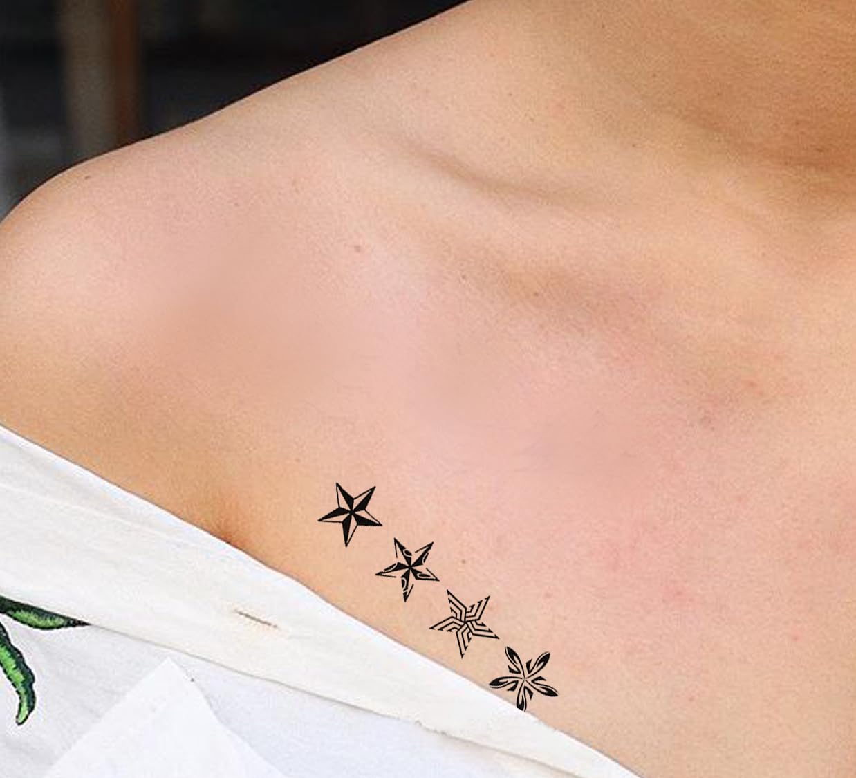 Waterproof Temporary Tattoo Stickers for Men & Women - 3D Realistic Flowers, Butterflies, Stars, Angels, Wolves & Armband Designs (60mm x 105mm) - Perfect for Parties, Festivals, Cosplay & Body Art