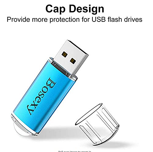 Bosexy 1GB USB Flash Drives 10 Pack - USB 2.0 Thumb Drives with LED & Lanyards for Office & School