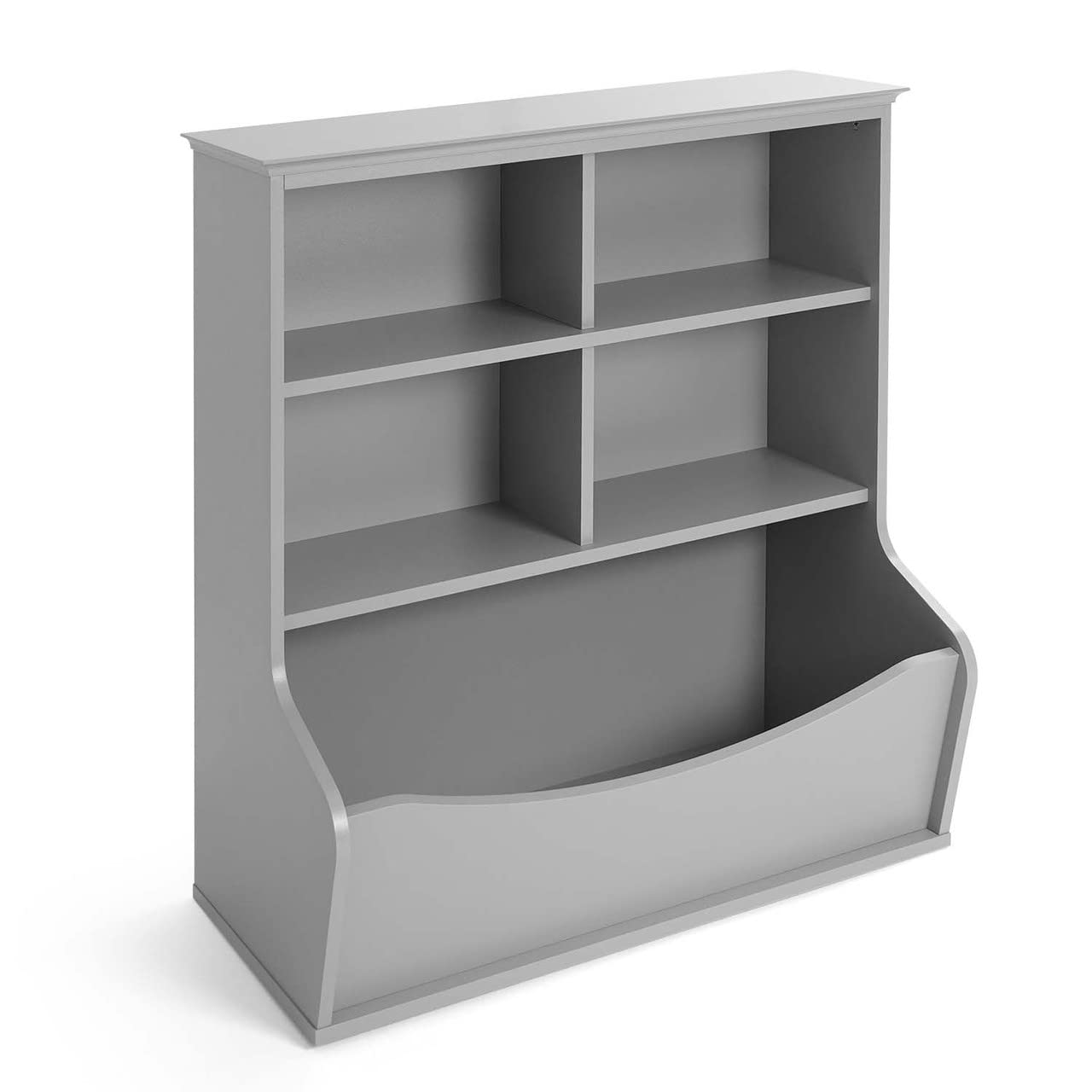 CAPHAUS Kids Toy Storage Organizer - 6 Bin Open Shelf Bookcase with Wheels, Multifunctional Bookshelf & Toy Organizer for Nursery, Playroom, Bedroom & Closet | Perfect for Organizing Toys, Books & Kids Room Decor