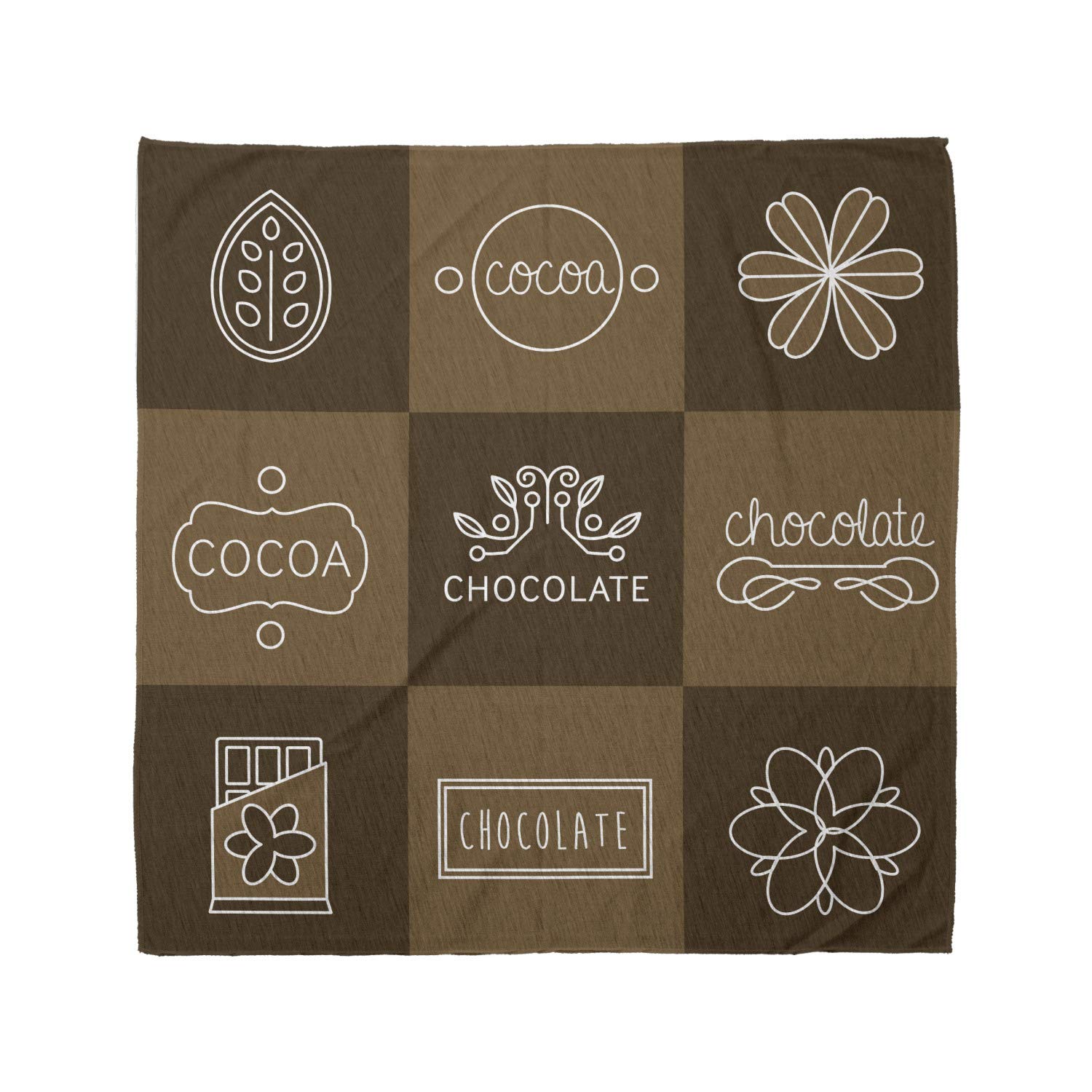 Ambesonne Chocolate Bandana - Unisex Head & Neck Scarf for Outdoor & Casual Wear