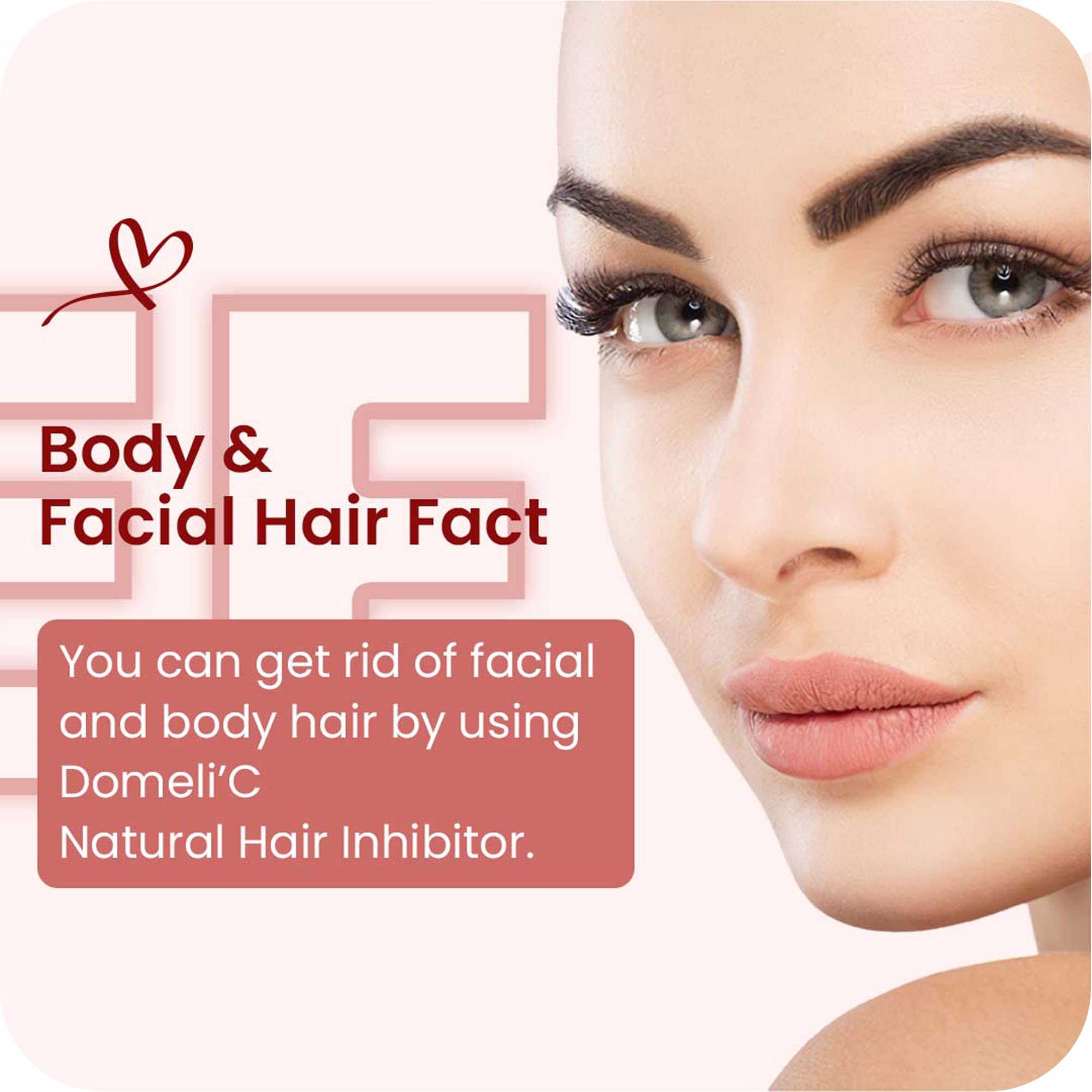Domeli’C Natural Hair Inhibitor Spray - Best Hair Growth Inhibitor for Women & Men | Safe & Effective Alternative to Laser Hair Removal | Hair Removal Serum for Arms, Legs & Body | Perfect for Smooth Skin at Home, Gym & Beach