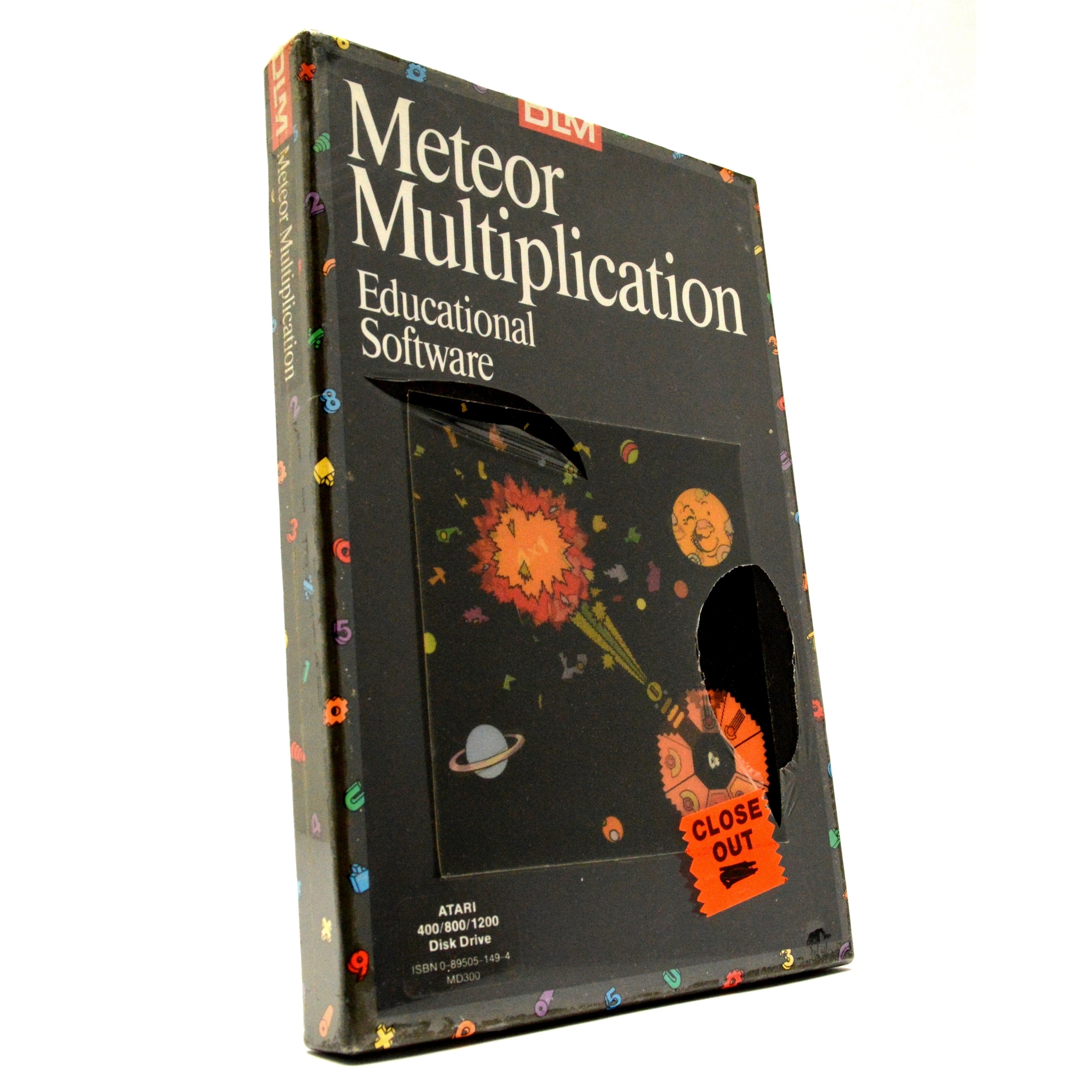 Vintage Atari 400/800/1200 Meteor Multiplication Educational Computer Game - Sealed Retro Gaming Collectible for Math Learning & Classic Gaming Enthusiasts - Perfect for Homeschooling, Retro Gaming Nights & Collector's Display