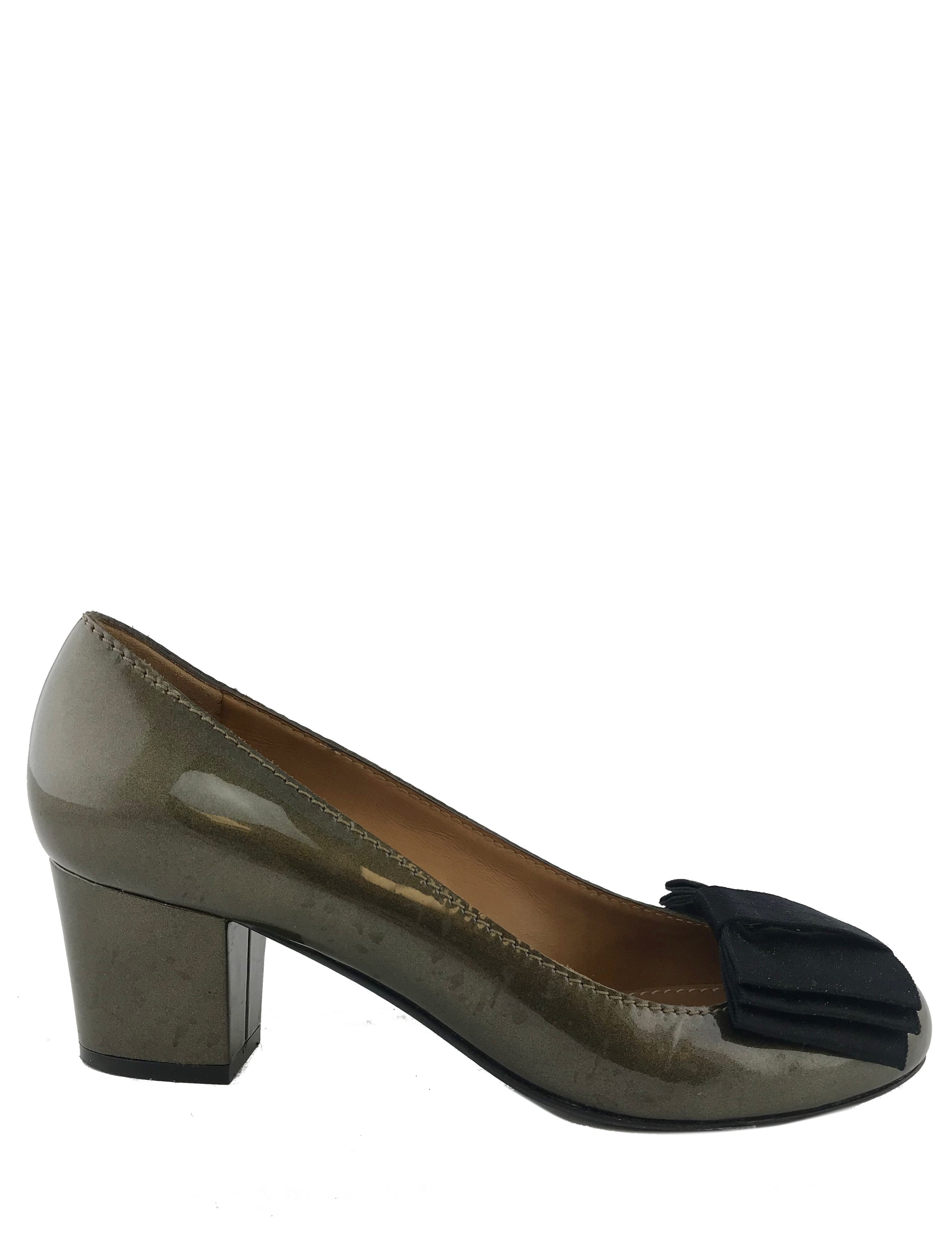 Lanvin Patent Leather Bow Ribbon Pumps - Women's Size 8.5 (US) | Elegant High Heels for Weddings, Parties & Formal Events